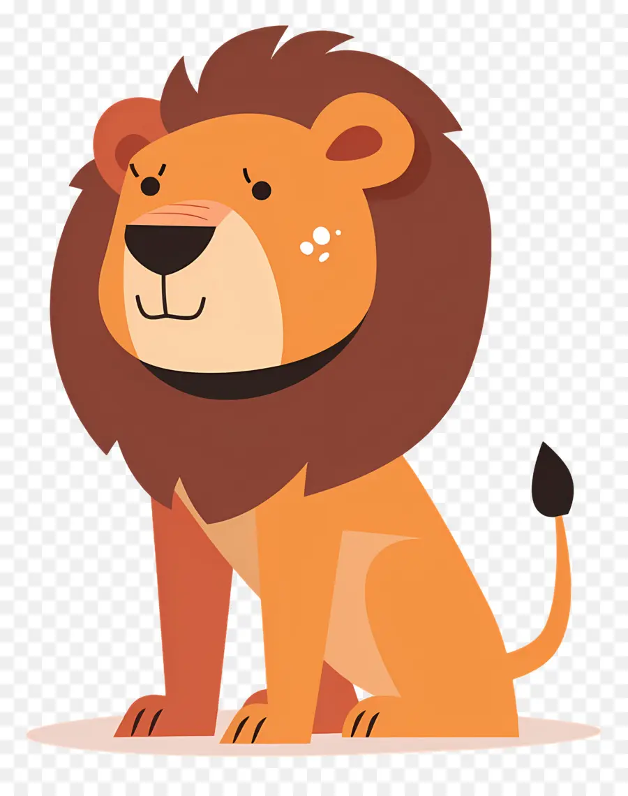 Dessin Animé Lion，Fourrure Brun PNG