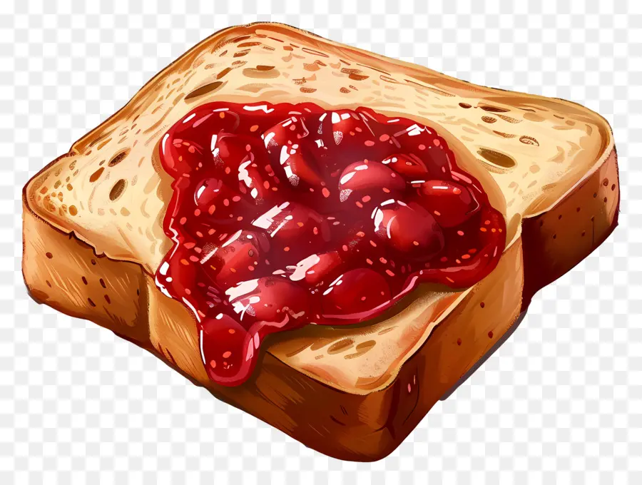 Confiture Sur Du Pain Grillé，Toasts à La Confiture PNG