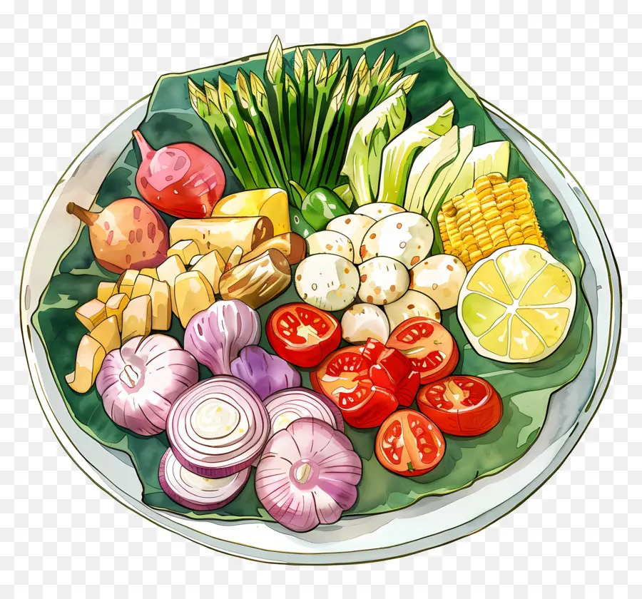 Cuisine Thaïlandaise，Légumes PNG