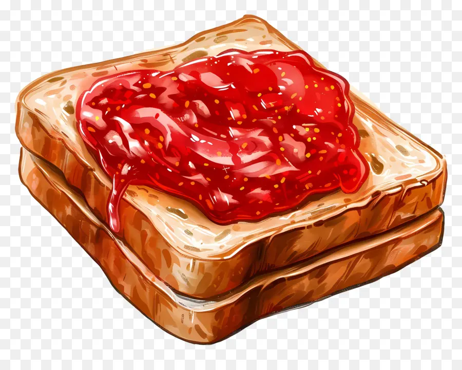 Brouiller Sur Des Toasts，Gelée De Fraise PNG