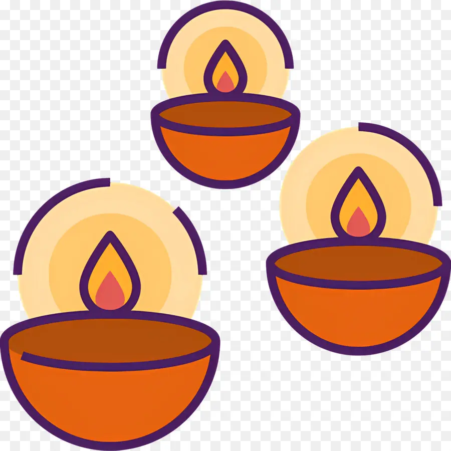 Diwali，Bougies PNG