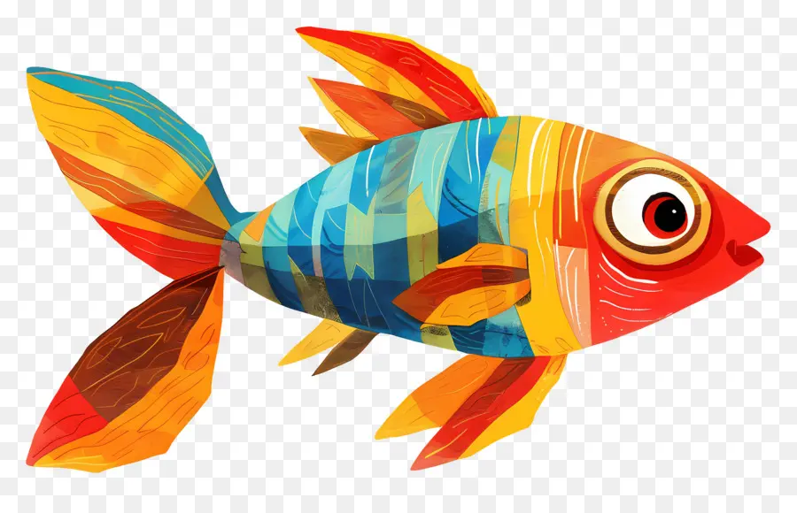 Dessin Animé De Poissons，Poissons Colorés PNG