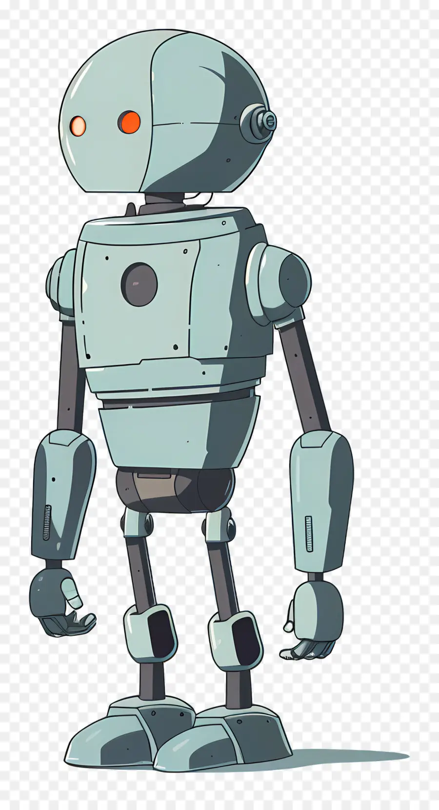 Robot，Yeux Brillants Rouges PNG