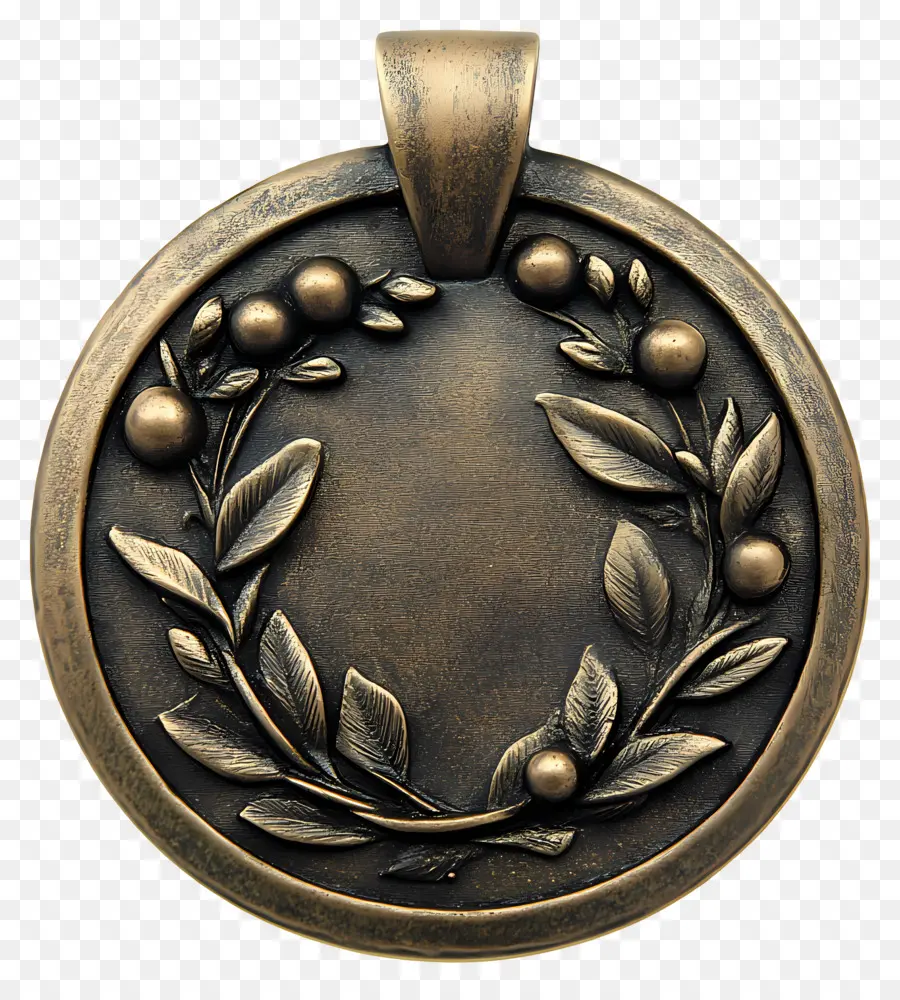 Médaille De Bronze，Couronne De Laurier PNG