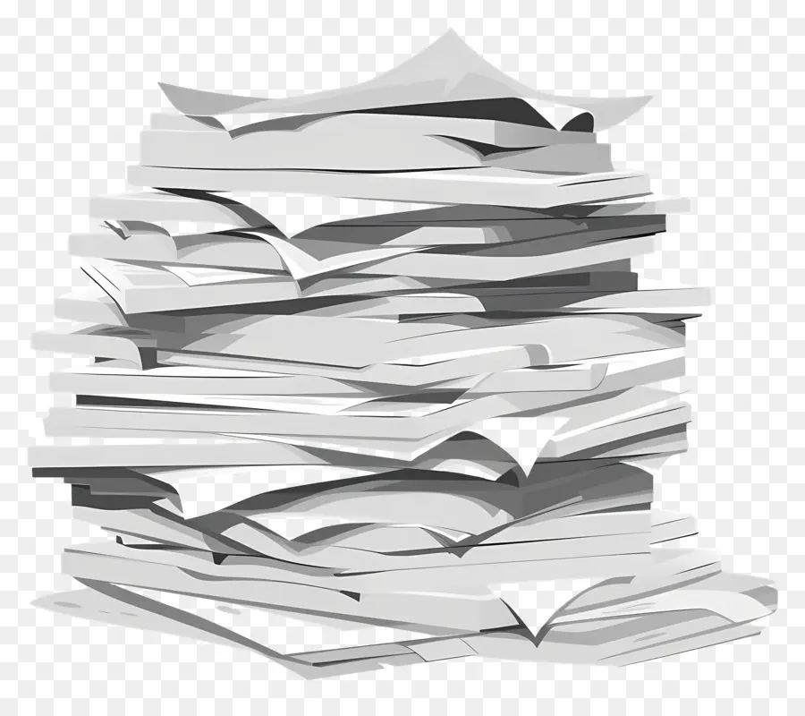 Pile De Papier，Les Documents Papier PNG