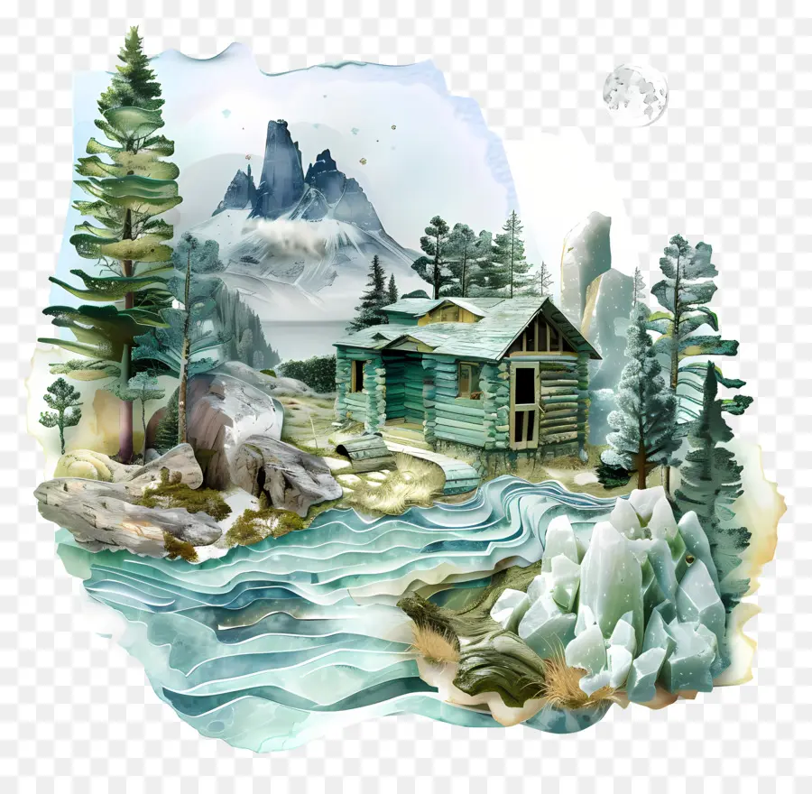 Carlingue，Cabane Dans Les Bois PNG