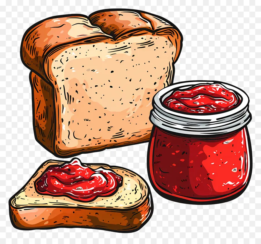 Pain Et Confiture，Toasts à La Confiture PNG