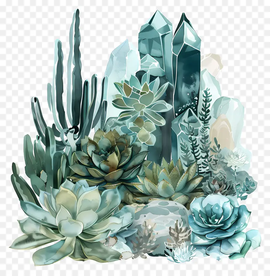 Les Plantes Succulentes，Succulentes PNG