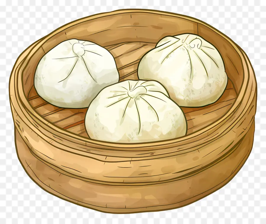 Petits Pains Cuits à La Vapeur，Dim Sum PNG