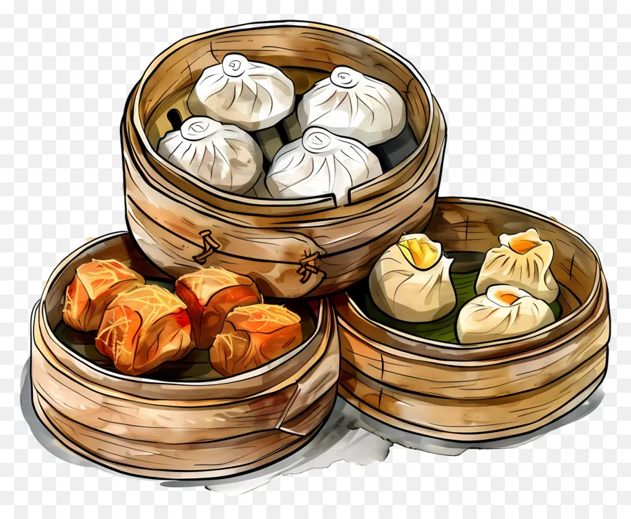 Dim Sum，Petits Pains Cuits à La Vapeur PNG