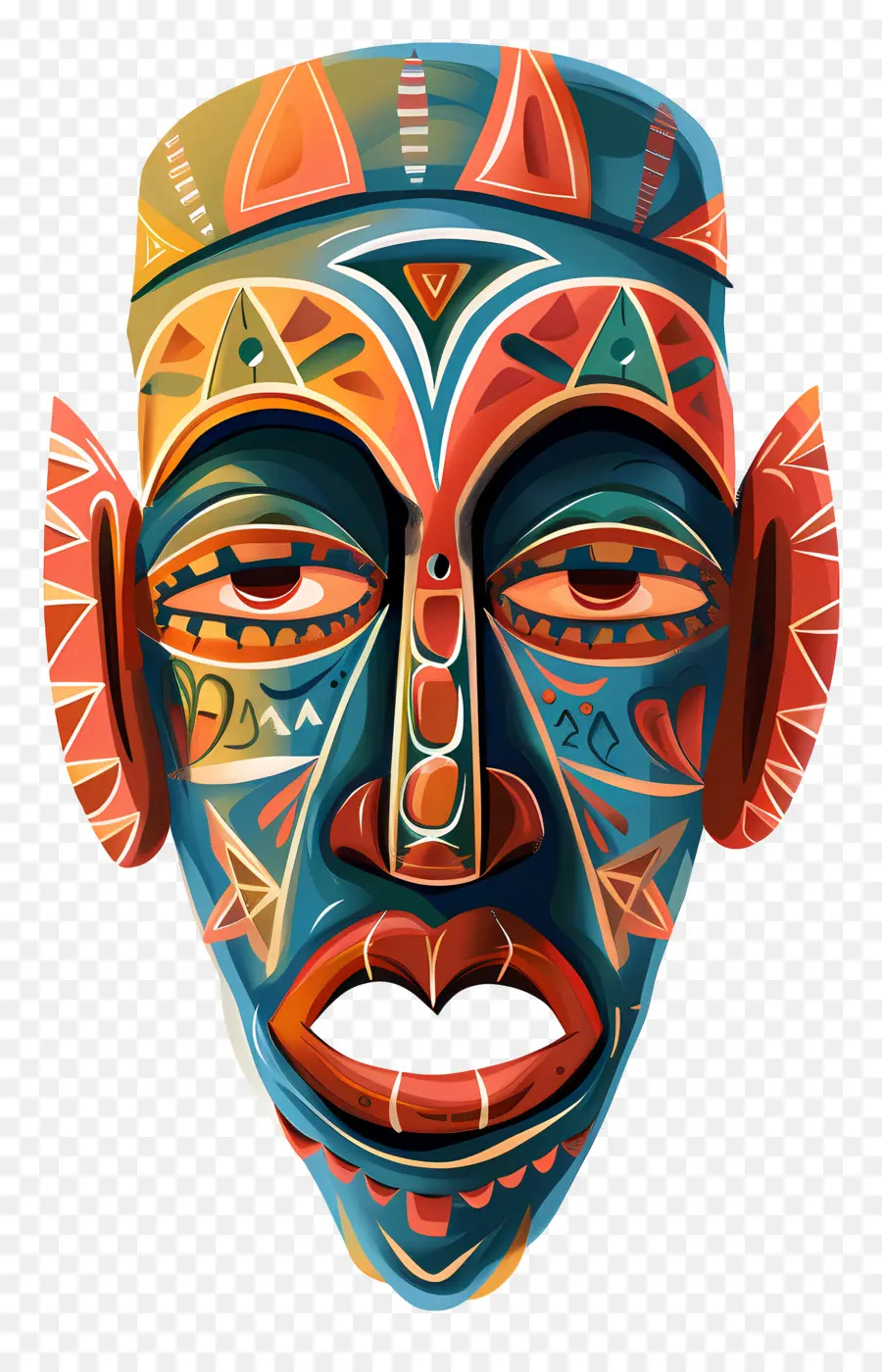 Masque Tribal，Masque Coloré PNG