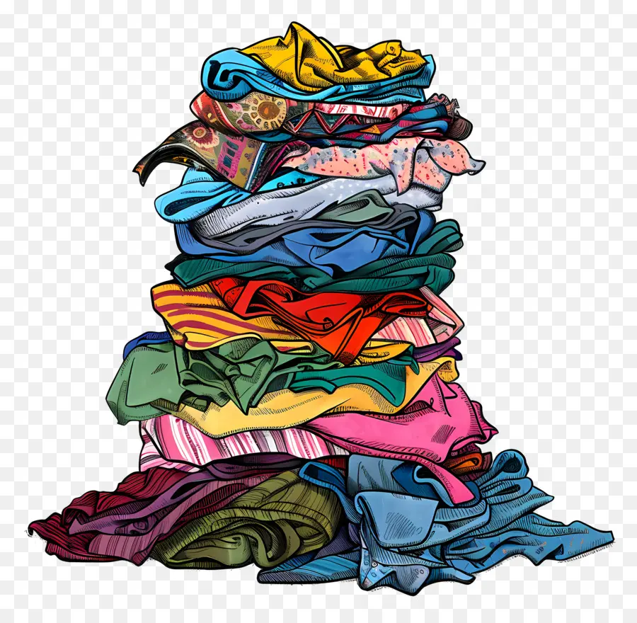 Pile De Vêtements，Les Vêtements En Tas PNG