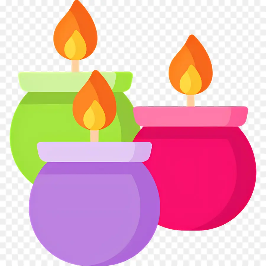 Diwali，Bougies PNG