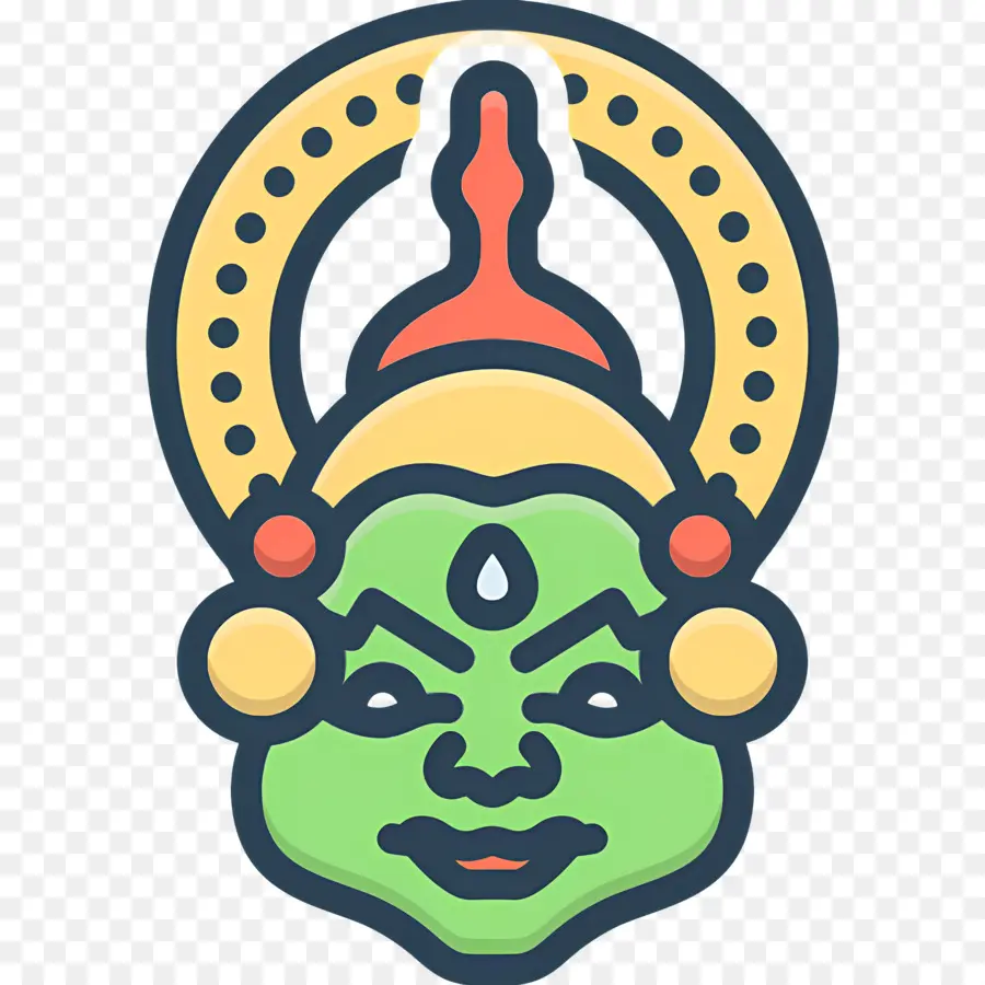 Onam，Masque Kathakali PNG