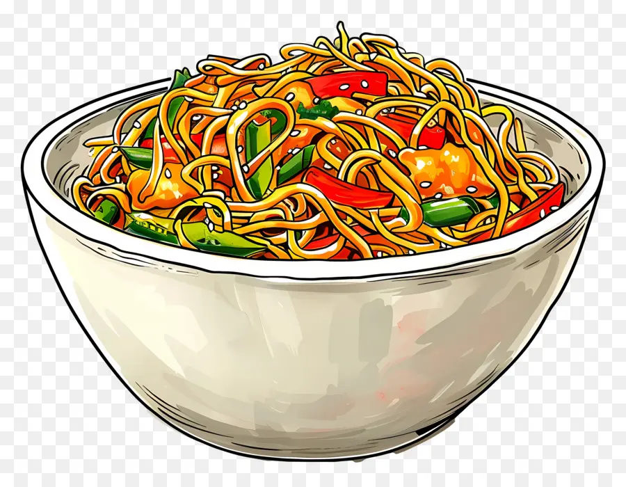 Chow Mein，Nouilles PNG