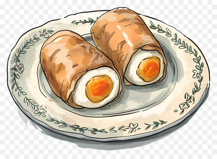 Rouleaux Aux œufs，Nems PNG