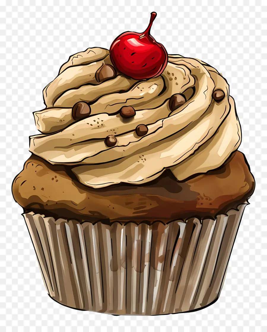 Cupcake Aux Noisettes，Cupcake Aux Cerises PNG