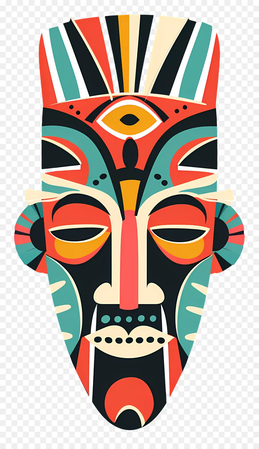 Masque Tribal，Masque Tribal Coloré PNG