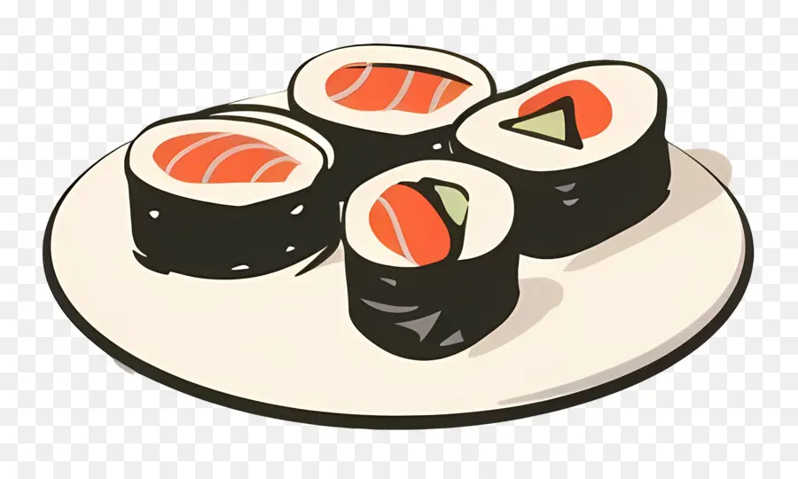 La Nourriture Japonaise，Les Rouleaux De Sushi PNG