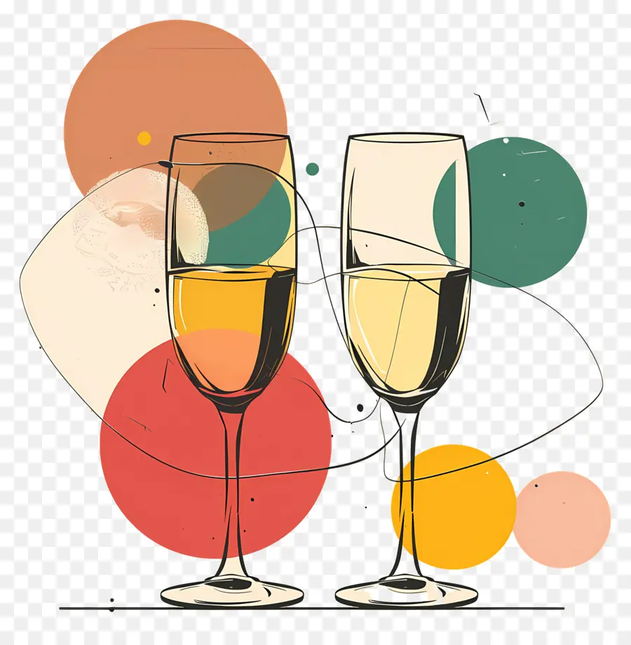 Champagne，Verres à Vin PNG