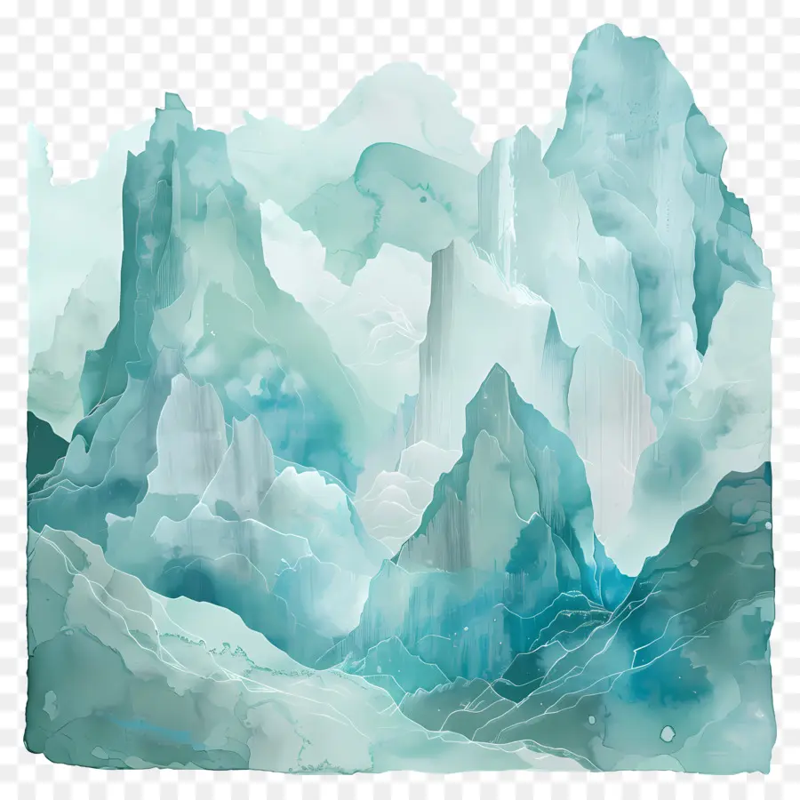 Gamme De Montagne，Peinture à L'aquarelle PNG