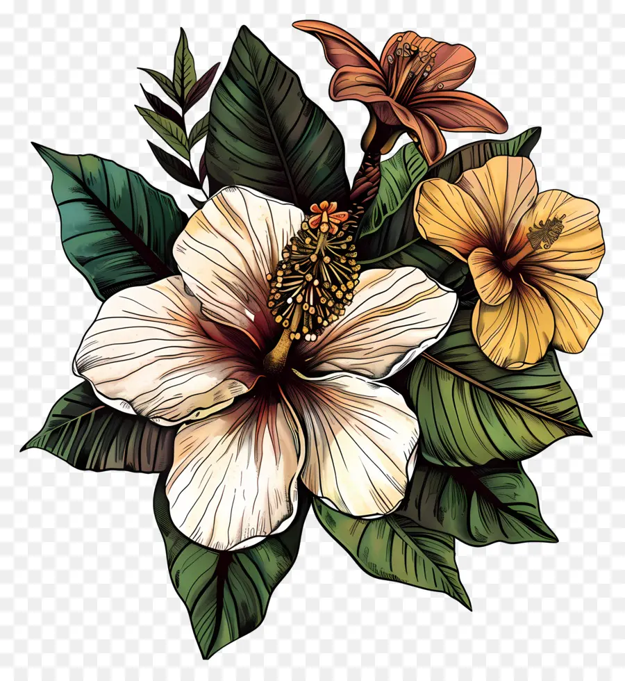 Fleurs，Hibiscus PNG