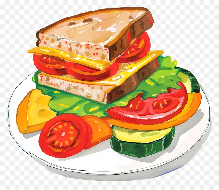 Sandwich，Déjeuner PNG