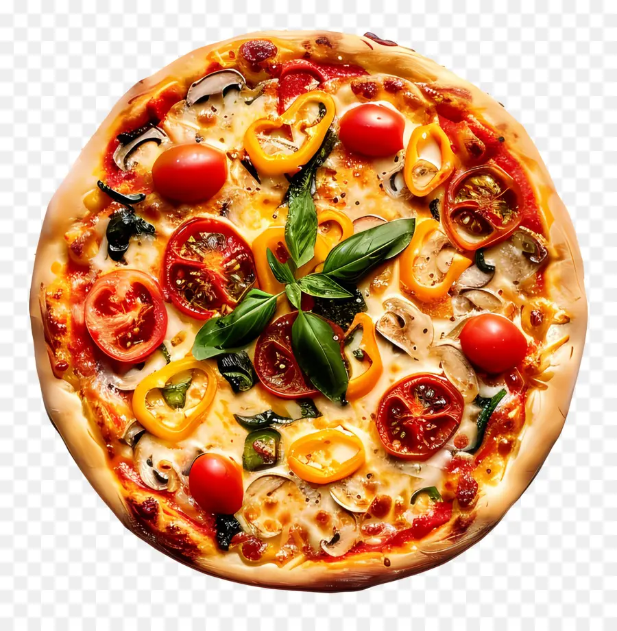 Pizza Végétalienne，Pizza PNG