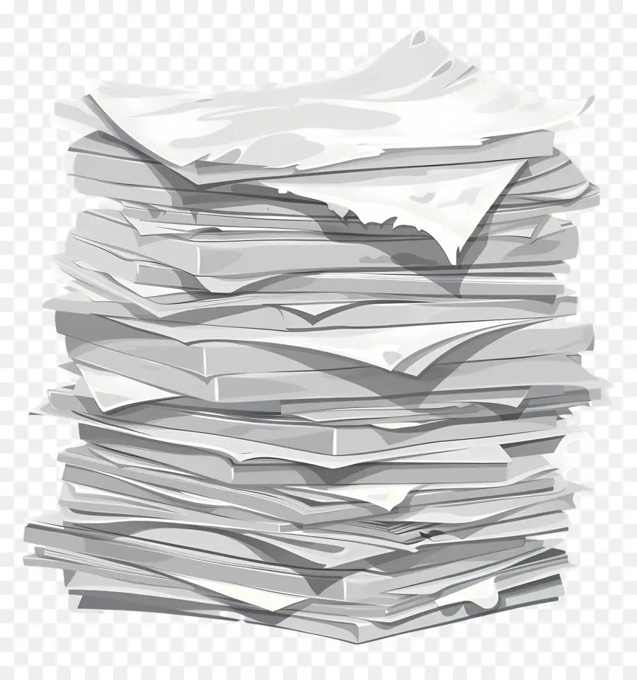 Pile De Papier，Livre Blanc PNG