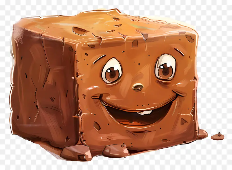 Fudge，Bloc De Chocolat Souriant PNG