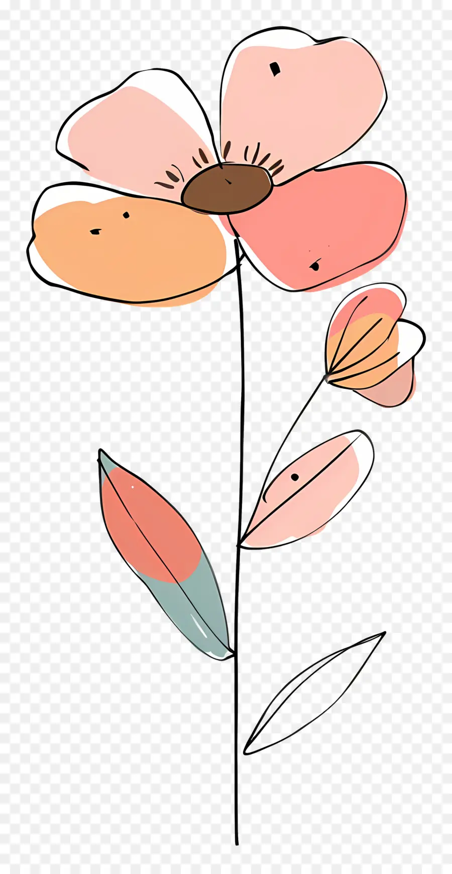 Fleur De Tige，Fleur Rose PNG