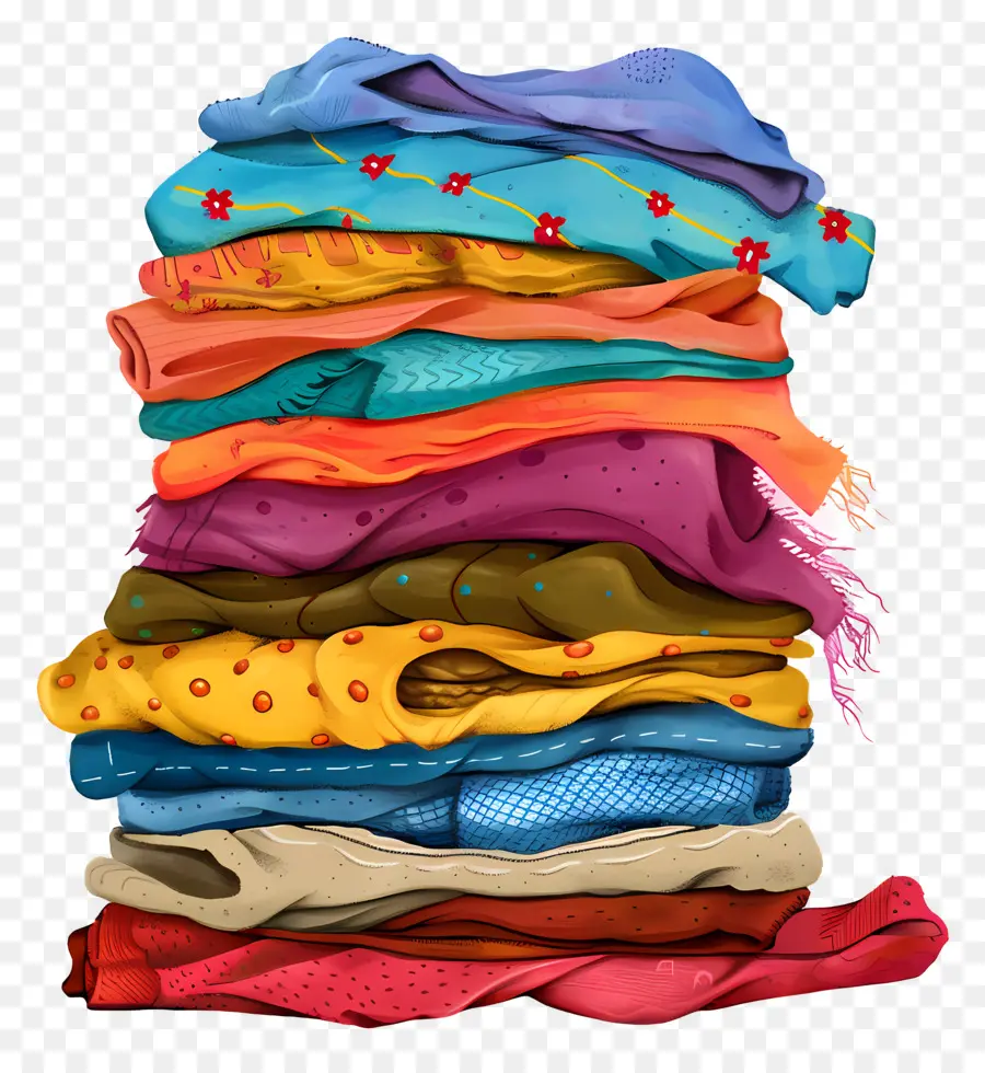 Pile De Vêtements，Lessive PNG