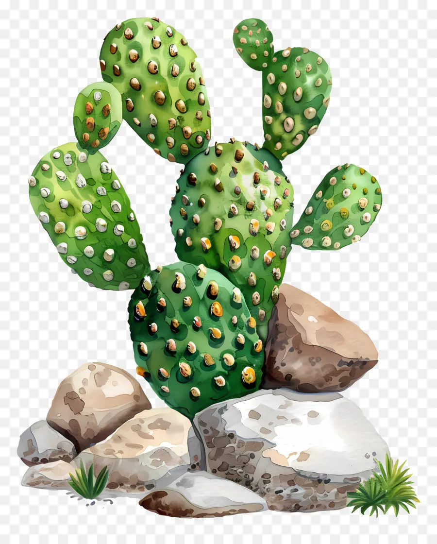 Cactus Avec Des Rochers，Cactus PNG