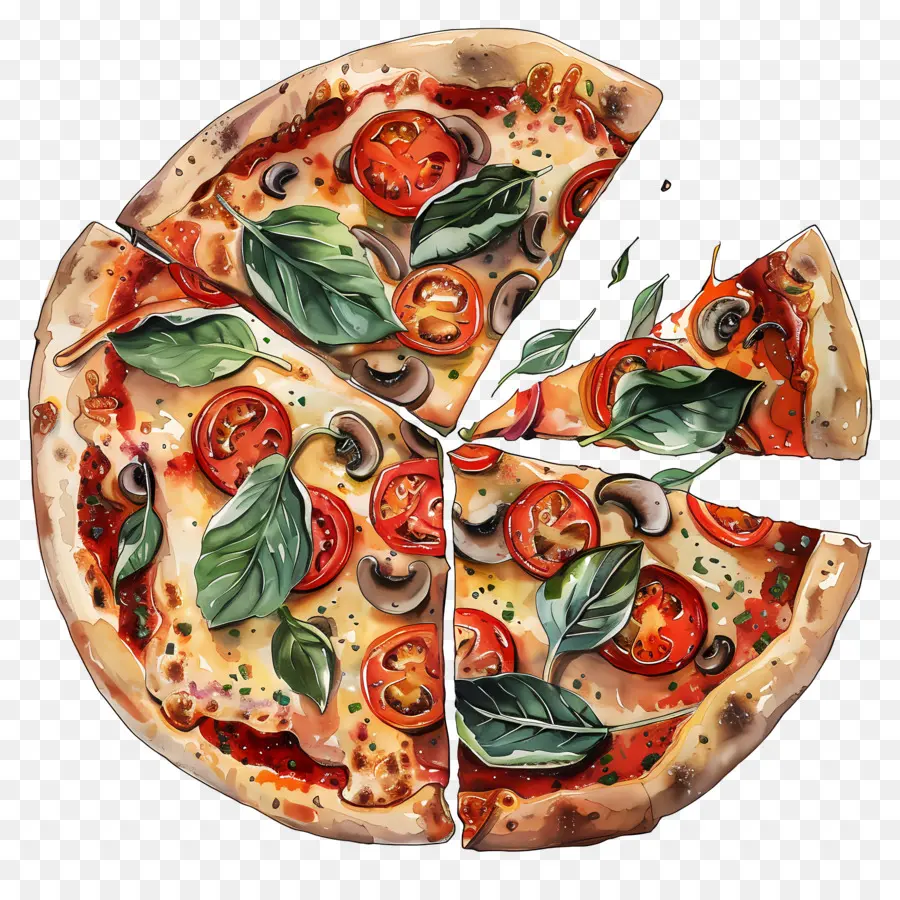 Pizza Végétalienne，Pizza PNG