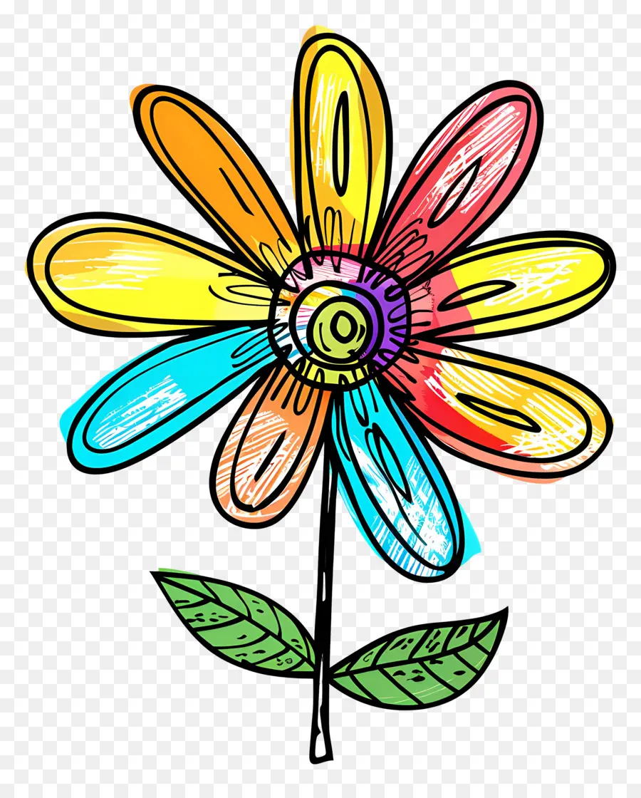 Fleur，Fleur Colorée PNG