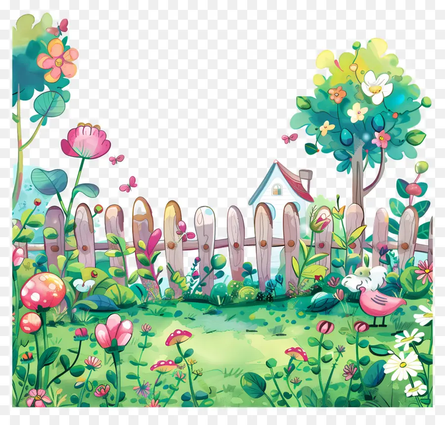 Scène De Jardin Jardin，Jardin PNG