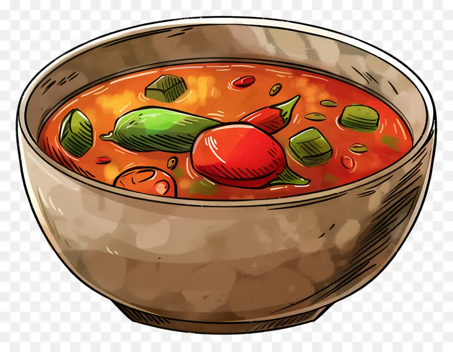 Soupe épicée，Bol De Soupe PNG