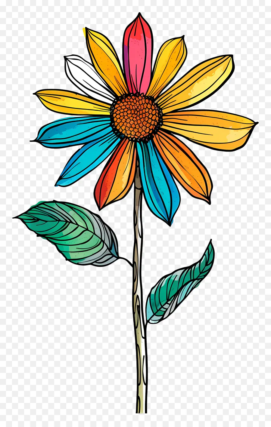 Fleur，Coloré Fleur PNG