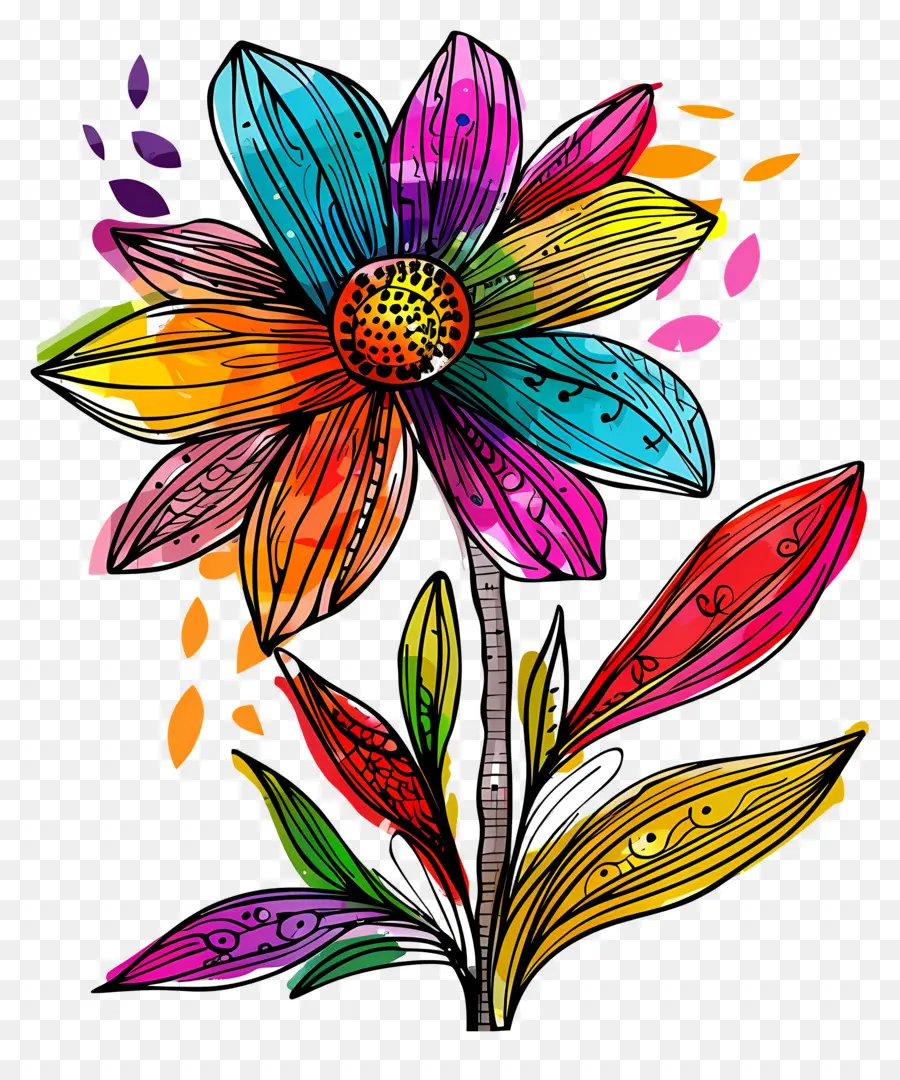 Fleur，Coloré Fleur PNG