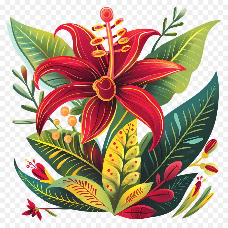 Fleur Dans La Jungle，Fleur PNG