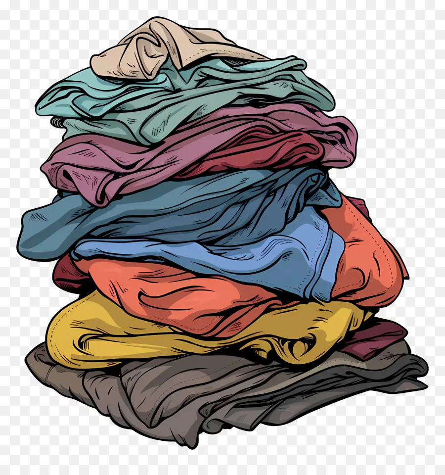 Pile De Vêtements，Lessive PNG