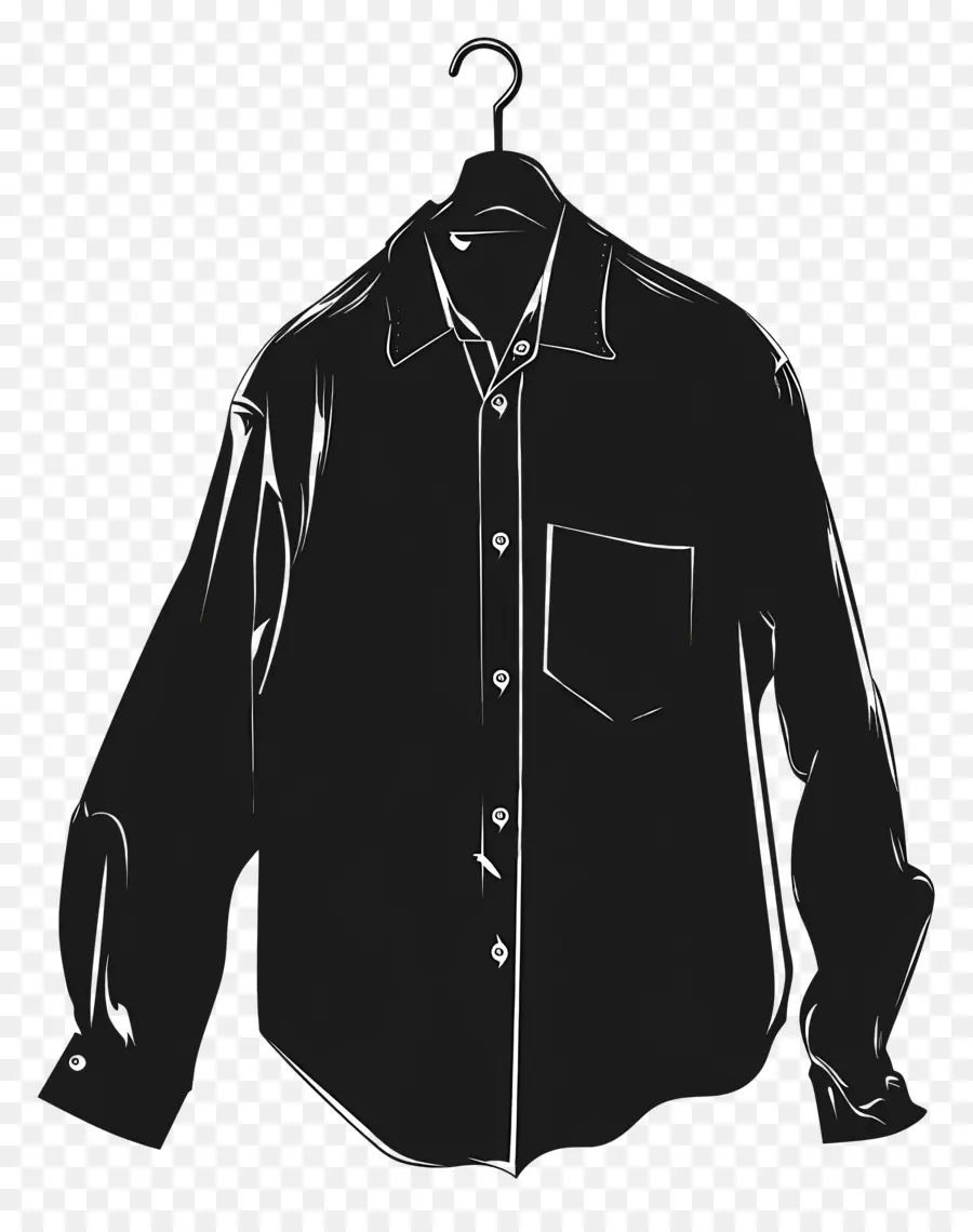 Chemise Sur Le Cintre，T Shirt Noir PNG