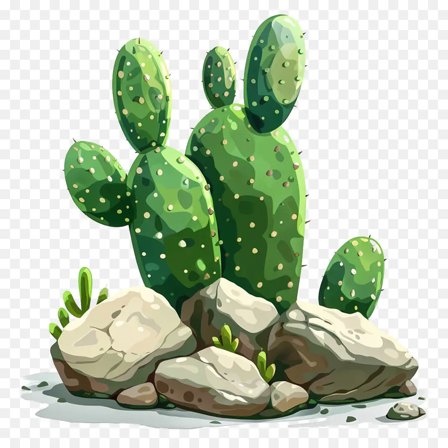 Cactus Avec Des Rochers，Cactus PNG