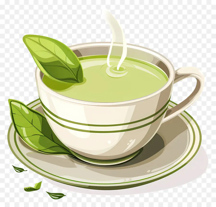 Thé Vert，Tasse De Thé Vert PNG