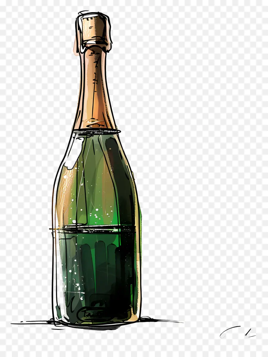 Bouteille De Champagne，Bouteille PNG