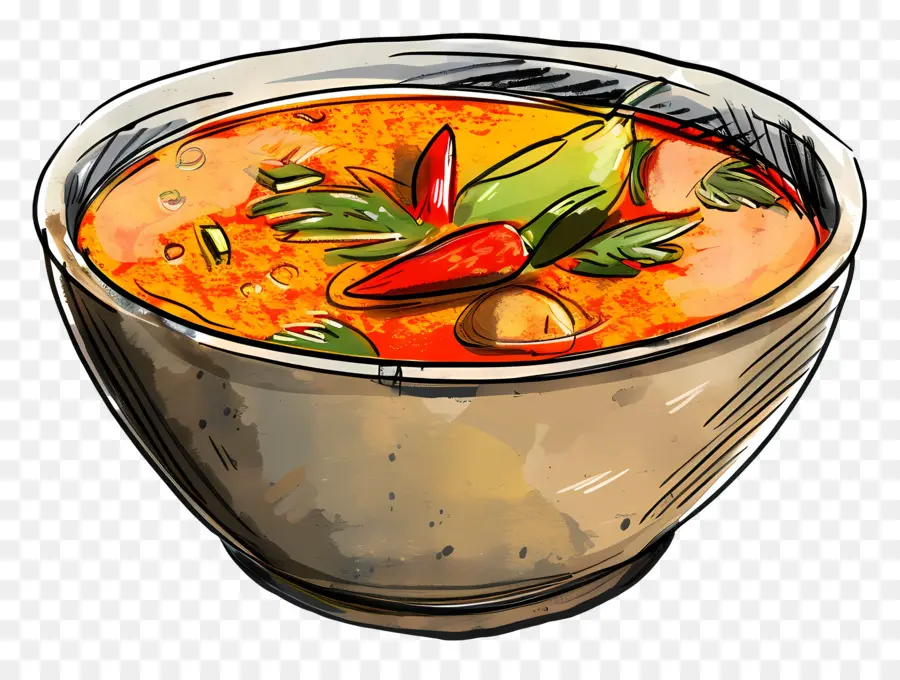 Potage épicé，Bol à Soupe PNG