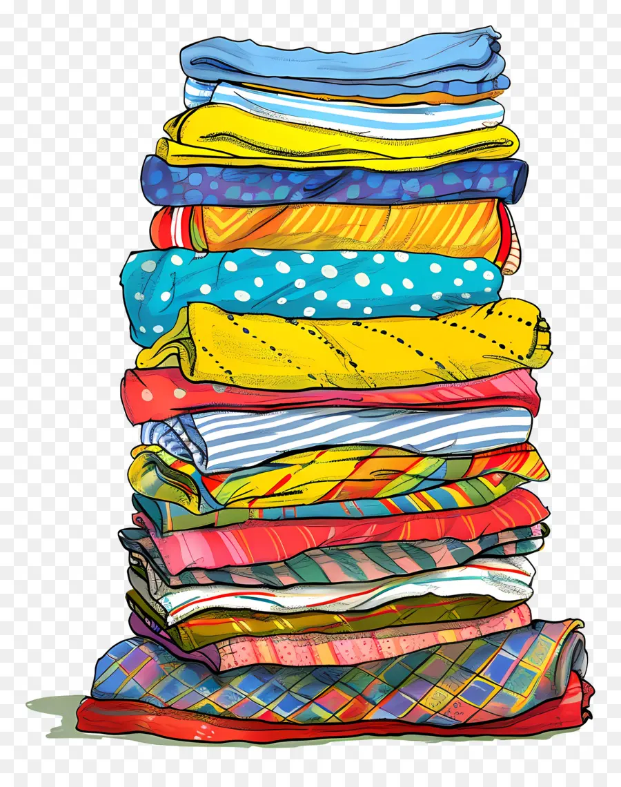 Pile De Vêtements，Lessive PNG