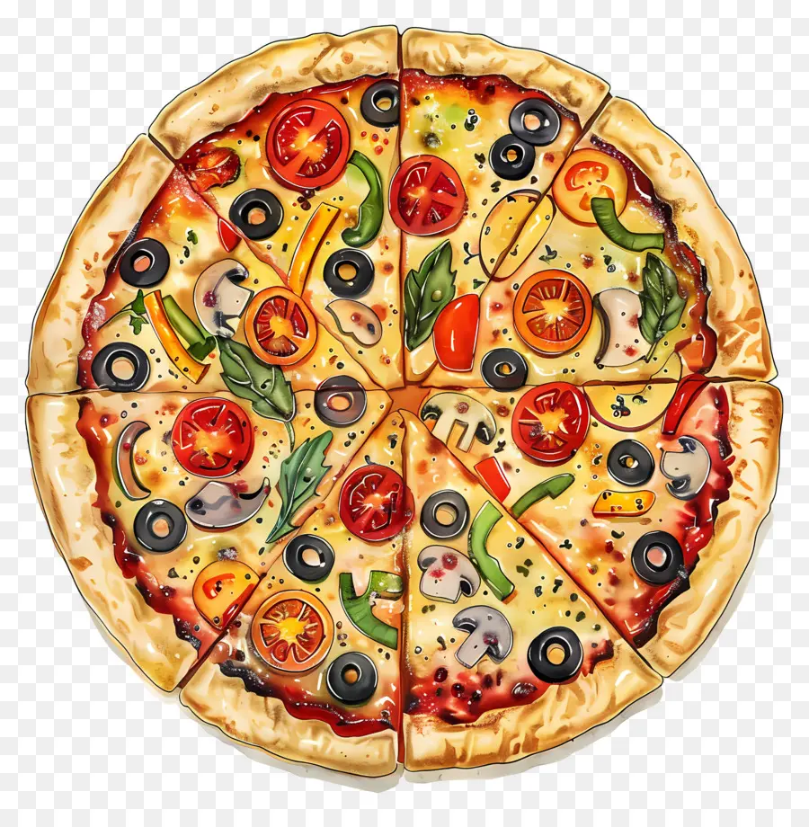 Pizza Végétalienne，Pizza PNG