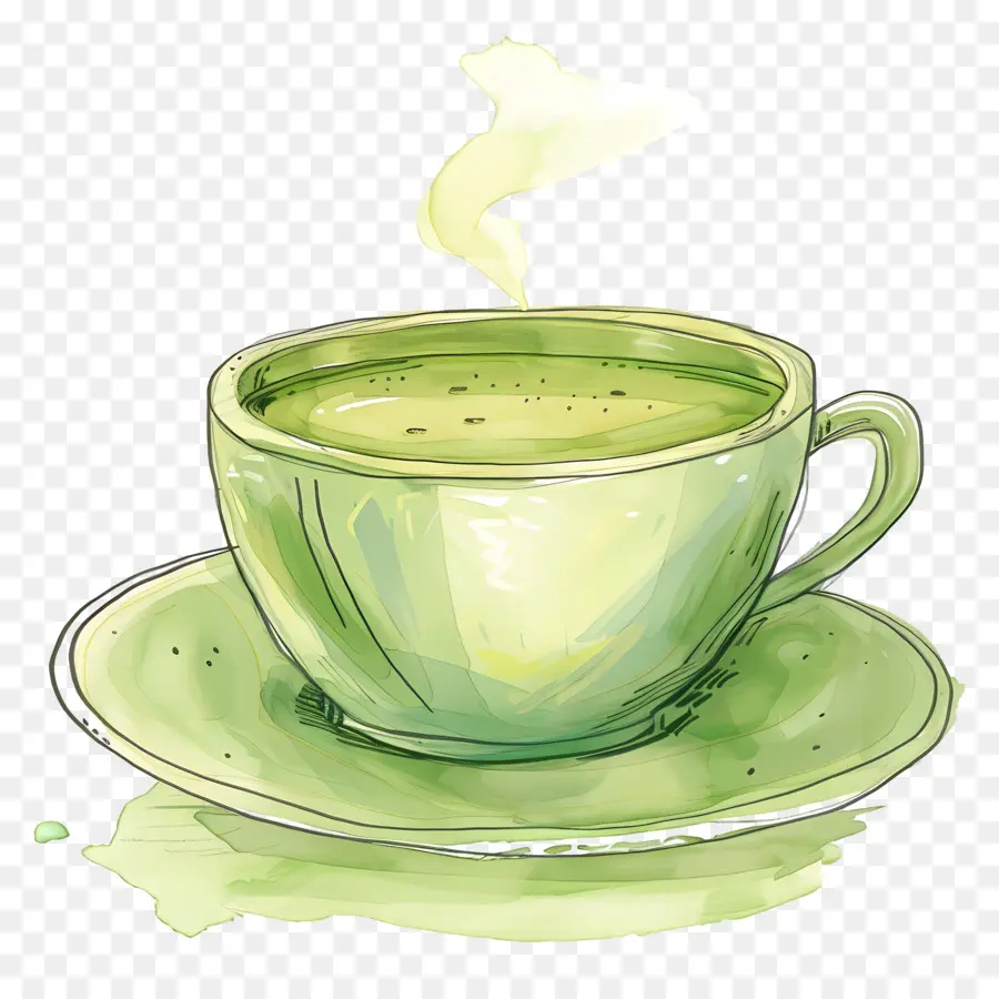 Thé Vert，Tasse à Thé PNG