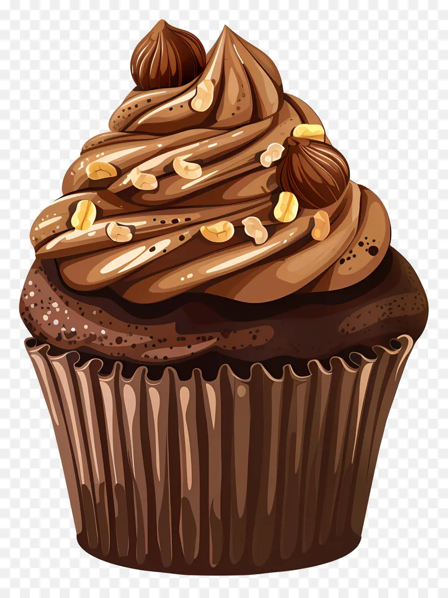 Cupcake Aux Noisettes，Dessert Au Chocolat PNG